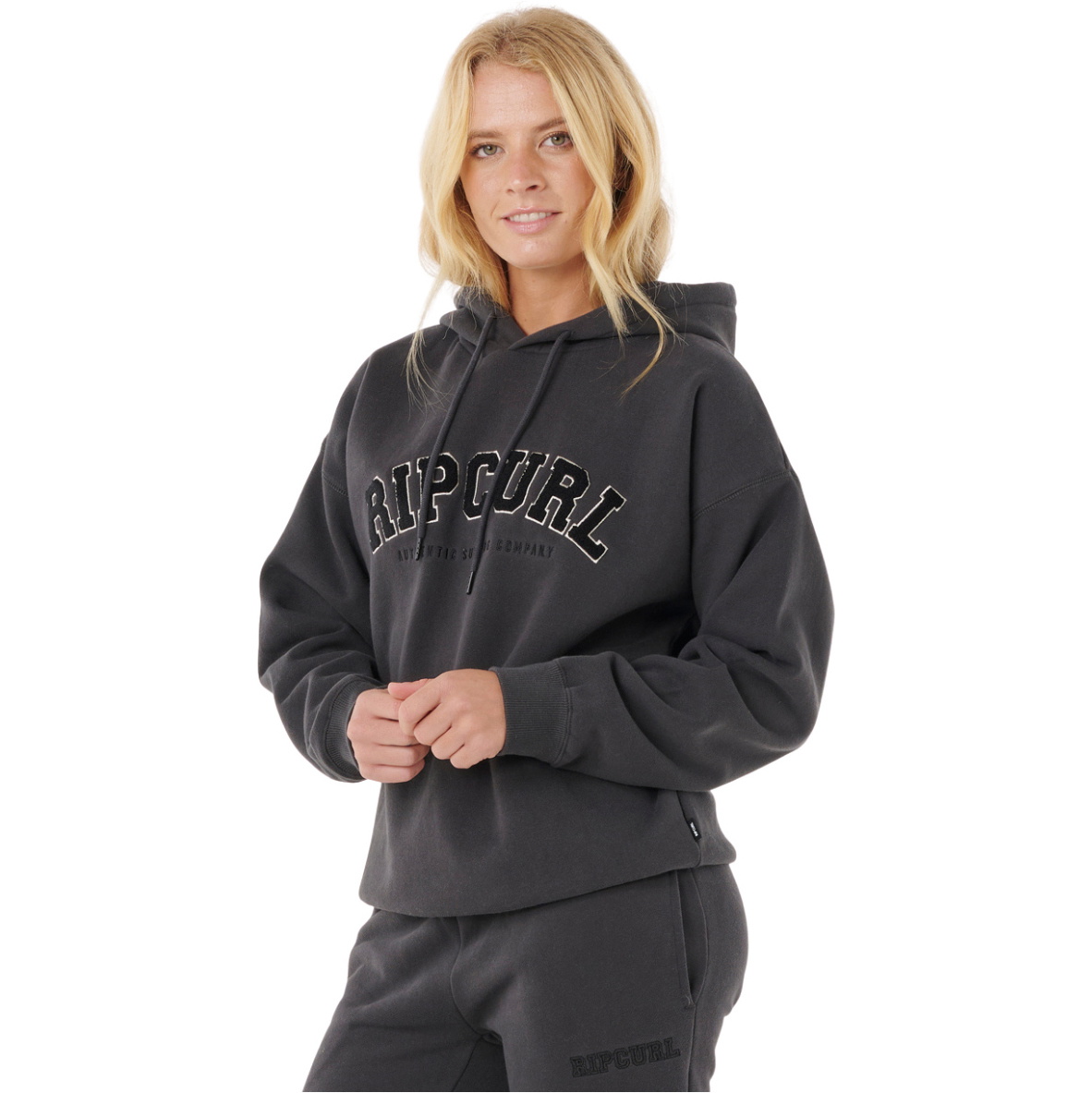 2025 Rip Curl Moletom Com Capuz Feminino 08HWFL - Washed Black